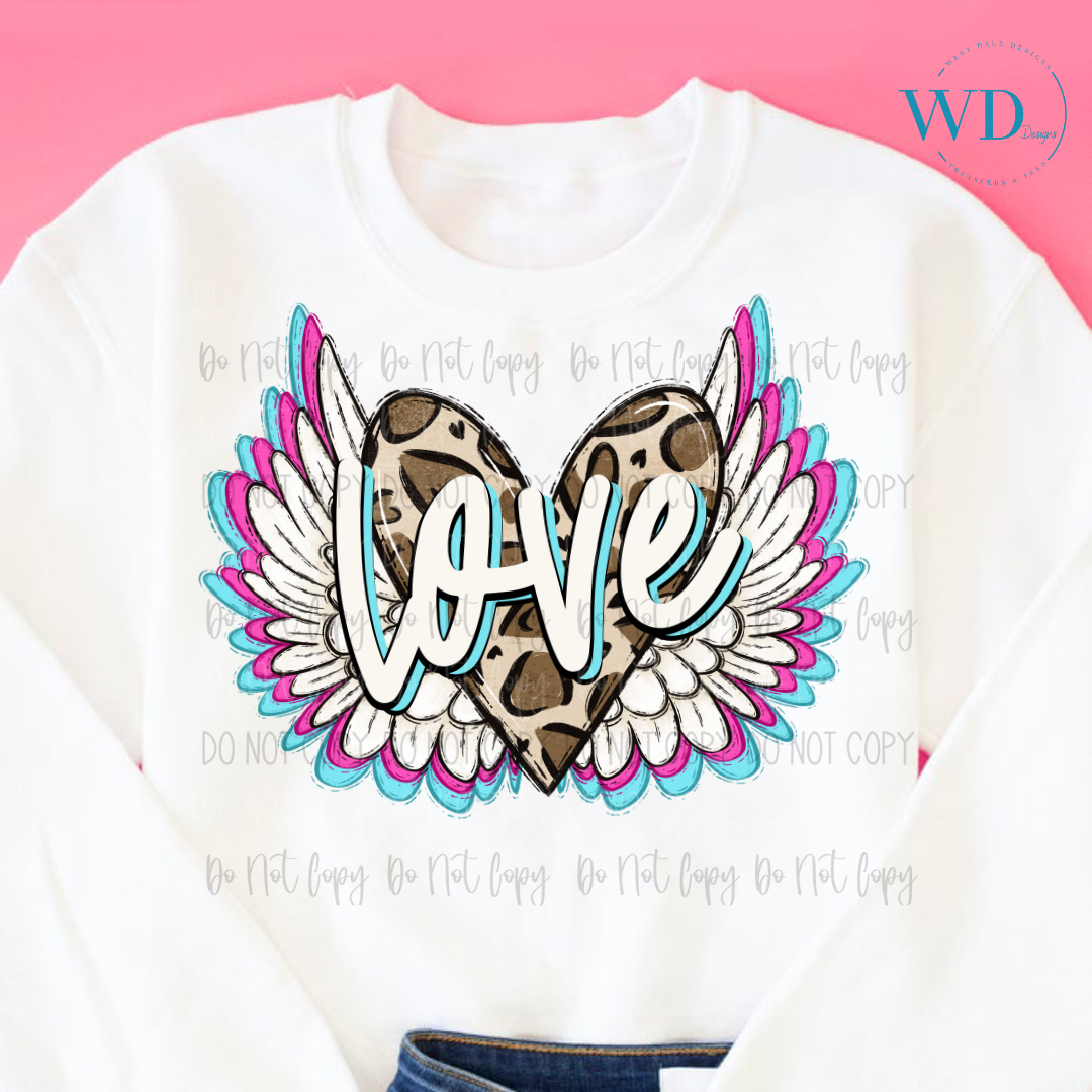 Love Wings DTF Transfer West Dale Designs