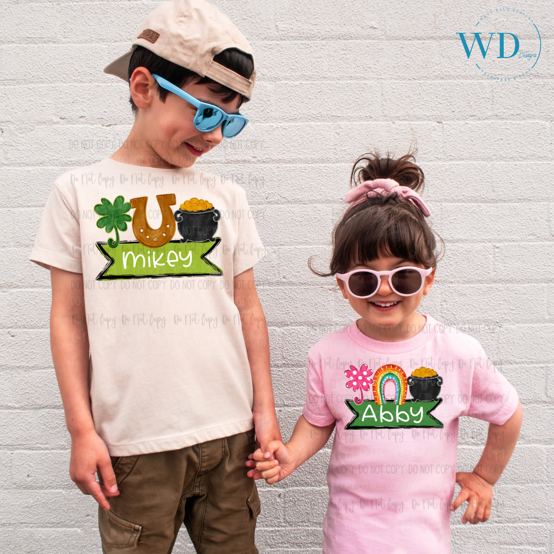 St Patty's Kids Frame DTF Transfer West Dale Designs