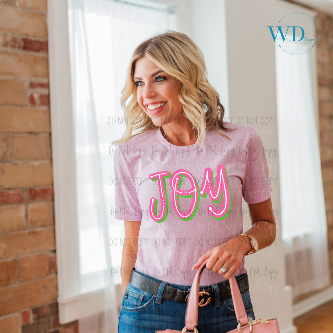 Pink Joy DTF Transfer