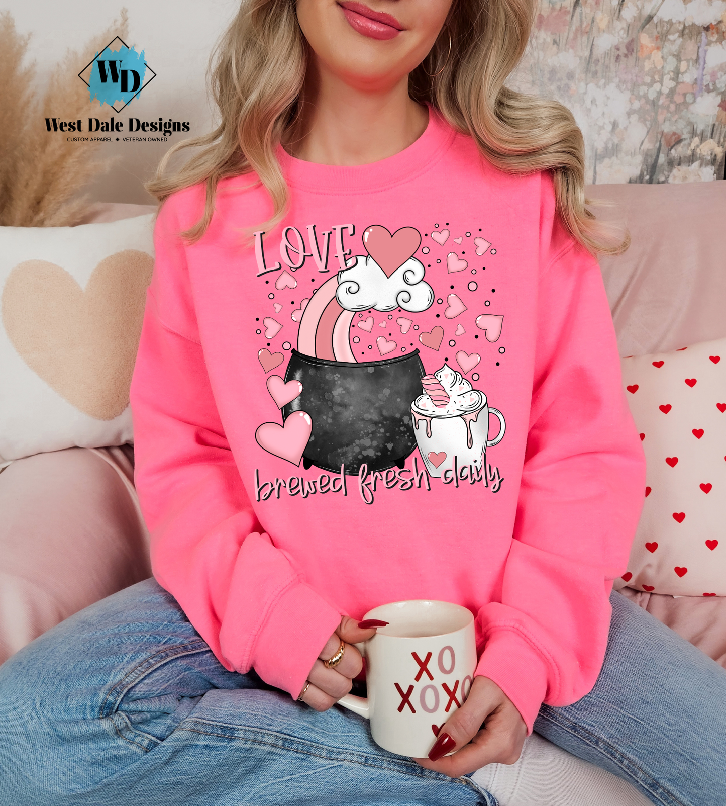 Love Brewed Fresh Daily Graphic Tee