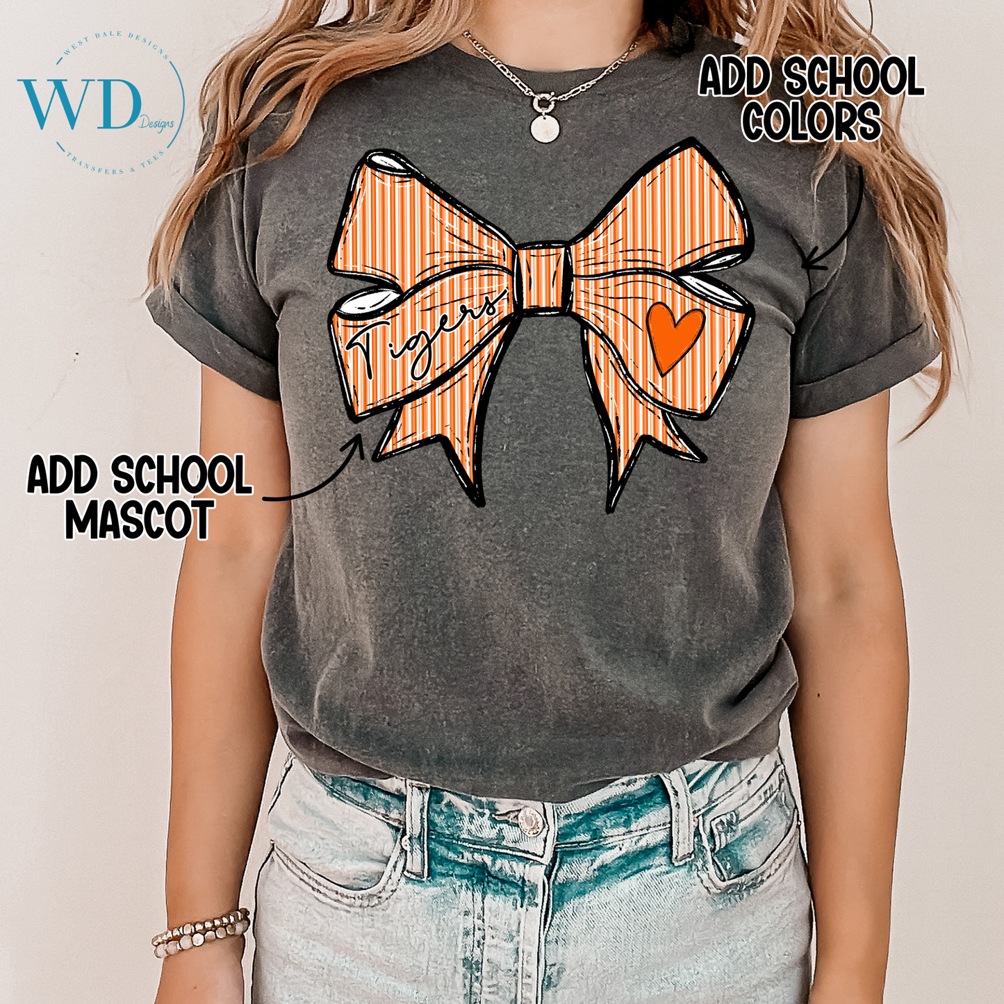 Preppy Bow Mascot Graphic Tee