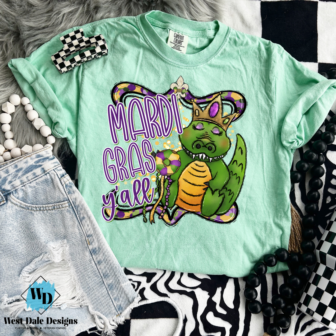Mardi Gras Y All Graphic Tee