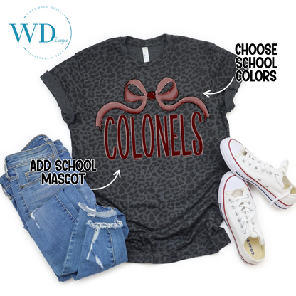Wide Bow Mascot Graphic Tee