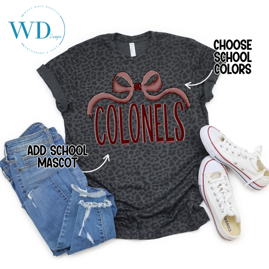 Wide Bow Mascot Graphic Tee