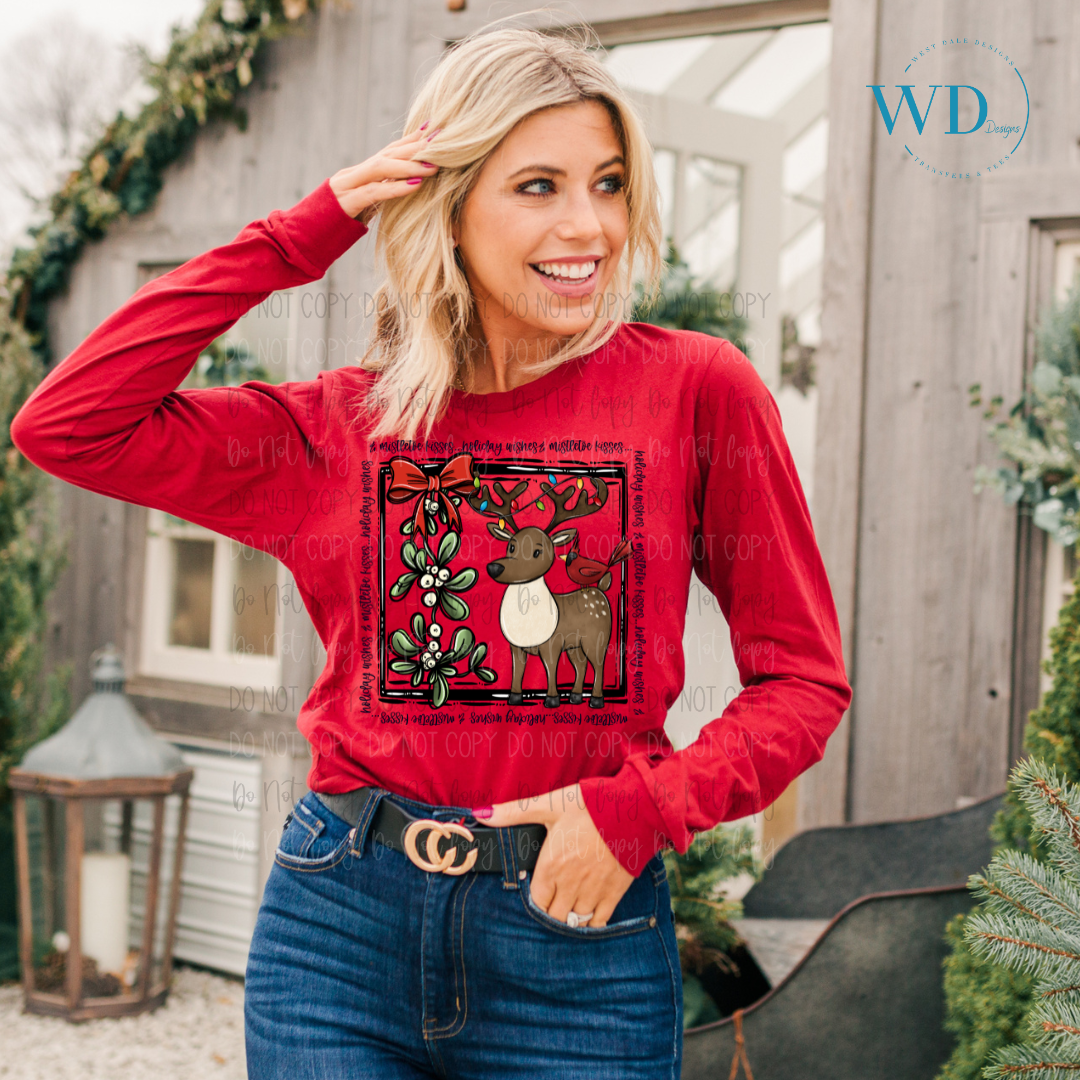 Reindeer Frame DTF Transfer