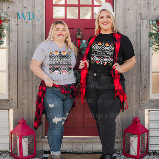 Ugly Christmas Family Sweater DTF Transfer BIA 2024