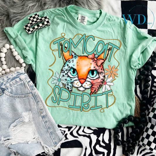 Teal & Gold Mascot Graphic Tee