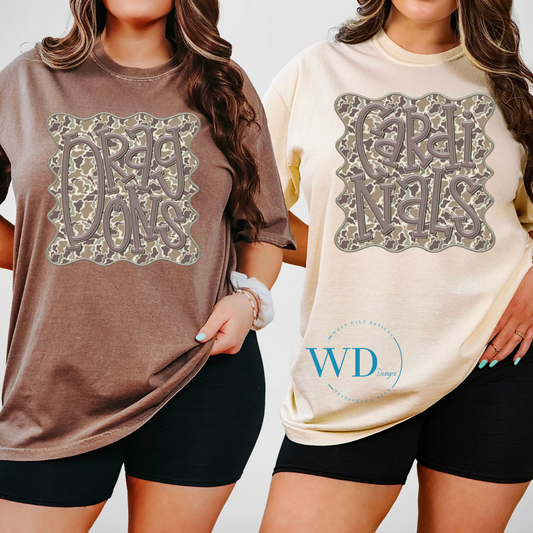 Camo Patch Mascot Graphic Tee