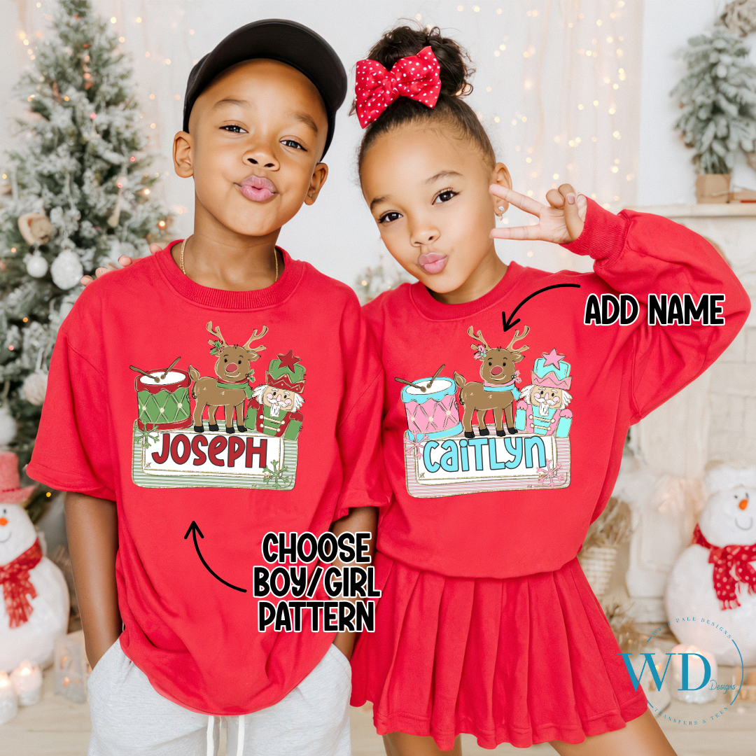 Kid's Christmas Name Plate DTF Transfer
