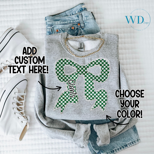 Quilted Bow Mascot Graphic Tee
