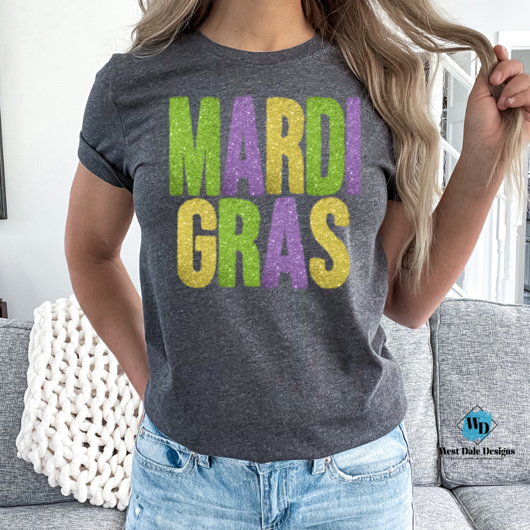 Mardi Gras Tinsel Graphic Tee