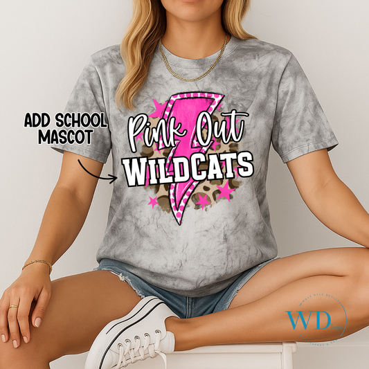 Mascot Pink Out Bolt Graphic Tee