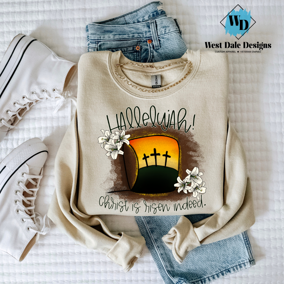 Hallelujah Christ Is Risen Indeed Graphic Tee